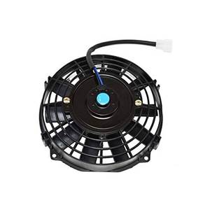 lot 18582 image: A-Team Performance Universal 8-Inch Radiator Cooling Fan Type 120021-12 V, Black - Reversible Blades & 1700 CFM Cooling Fan - Battery-Operated Portable Units for Garage & Bedroom