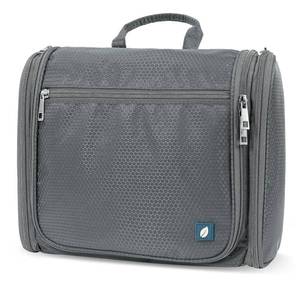 lot 18583 image: PAVILIA Large Hanging Toiletry Bag for Women Men, Travel Cosmetic Organizer with 10 Compartments, Swivel Hook and 3 Leakproof Pockets, Water Resistant Makeup Case, Packs Flat, Black