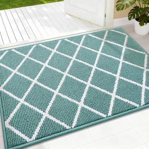 lot 18590 image: Finchitty Indoor Door Mat, Dirt Resistant and Absorbent, Low-Profile, Non-Slip, Washable Inside Floor Mats for Front Door, Back, and Entrance, 32 x 20, Sage Green