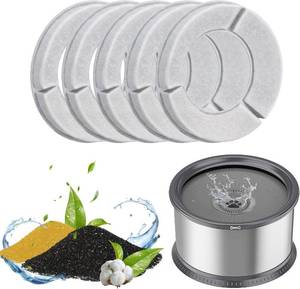 lot 18607 image: 5PCS Replacement Filters for 4.5L1.2Gal and 6.5L1.6 Gal Dog Water Bowl