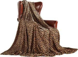 lot 18616 image: MERRYLIFE Leopard Throw Blanket Decorative Fleece Throw  Ultra-Plush Colorful Oversized  Couch Blanket Travel Lap  Large Size(60 90,Cheetah)