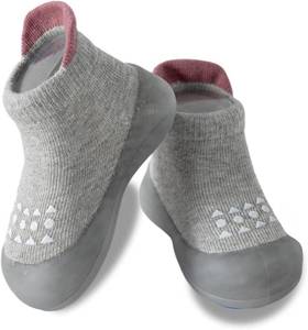 lot 18622 image: Hstyle Baby Sock Shoes Toddler Walking Shoes Infant Non-Slip Slippers Soft Rubber Sole Sneakers for Baby Boys Girls