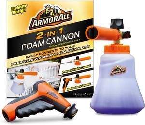 lot 18624 image: Armor All 2-in-1 Foam Cannon Kit - Car Wash & Detail Cleaning Kit for Power Washers, Garden Hoses, Foam Applicator & Adaptor, Gifts for Men, Pack of 1