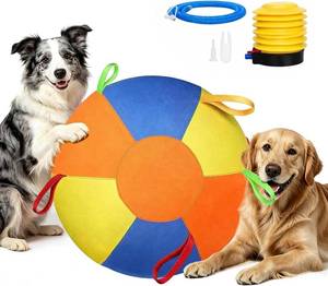 lot 18638 image: Herding Ball for Dogs, Inflatable Dog Ball for Outside Play, Calming Jumbo Ball for Dogs with Handles, Interactive Herding Toys for Border Collies, Australian Shepherds, Blue Heelers, Horses (10)