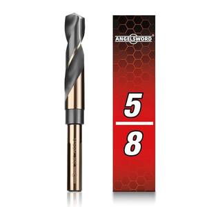 lot 18644 image: ANGELSWORD 58 Reduced Shank Drill Bit, M2 High Speed Steel Drill Bit for Hard Wood, Mild Steel, Cast Iron, Copper, Aluminum alloys and Other Sheet Metal