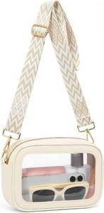 lot 18650 image: Bulado Clear Bag for Stadium Events, Clear Purses for Women with Adjustable Strap, Crossbody Bag for Sports Fans