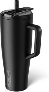 lot 18664 image: Br Mate Era Flip 40oz Tumbler with 100% Leakproof Covered Straw Lid  Hygienic Covered Straw  Insulated Stainless Steel Water Bottle with Handle  Cup Holder Friendly  BPA-Free (Matte Black)