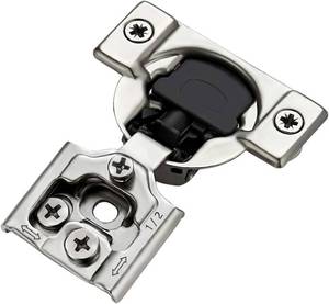 lot 18665 image: Ravinte 2 Pack 1 Pairs 12 inch Overlay Soft Close Hinges for Kitchen Cabinet Hinges Satin Nickel Hidden Hinges Stainless Steel Concealed Hinge self Closing
