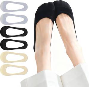 lot 18686 image: No Show Socks Womens For Flats, Seamless Footies No See Invisible Low Cut Liner loafer Socks