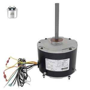 lot 18690 image: W51-14CJA1-02 Condenser Fan Motor 14 HP 208-230V 1075RPM Replaces FSE1026SV1 WG840728 D7909 D909 51-23054-11 Reversible Rotation 1.4A 48 Frame with 10uf Capacitor
