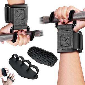 lot 22368 image: GPANDAG 330LB Weight Lifting Hooks and Lifting Grips for Men and Women(2 Pair), Heavy Duty Lifting Strap Gym Grip for Weightlifting, Deadlifts, Pull-Ups, Strength Training, Wrist Wraps Hook for Seniors