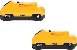 lot 22789 image: DEWALT 20V MAX Battery Pack, 3.0-Ah, 2-Pack (DCB230-2)