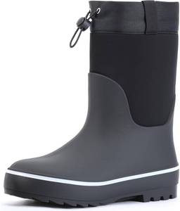 lot 22796 image: Showave Kids Rain Boots for Boys Girls Waterproof Durable Rubber Boots Easy-on Outdoor Unisex-Child Mud Boots Size 1
