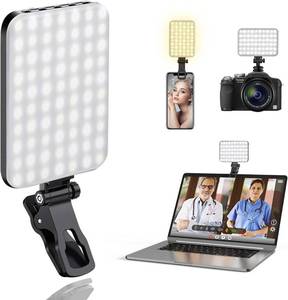 lot 22821 image: ALTSON 60 LED Portable Selfie Light Video Conference Lighting with Clip & Camera Tripod Adapter Rechargeable 2200mAh CRI 97, 3 Light Modes for Phone iPhone Webcam Laptop Photo Makeup