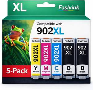 lot 22824 image: 902XL 902 Ink Cartridges for HP Printers Compatible for HP 902XL Ink Cartridges Combo Pack Work with OfficeJet Pro 6978 6968 6975 6970 6960 6958 (2 Black, Cyan, Magenta, Yellow) 902XL Ink