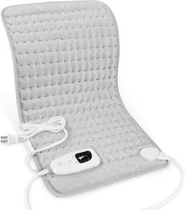 lot 22837 image: Deepsoon Heating Pad,Electric Heating Pads for Back,Neck,Moist Heating Pad for Abdomen Shoulder Knee Legs,DryMoist Heat&Auto Shut Off,Fathers Day Dad Gifts for Men Birthday,Light Gray,24x12 Inch