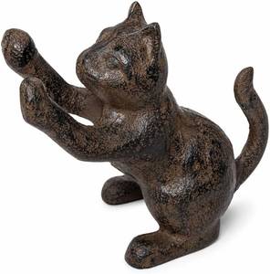 lot 22858 image: Comfy Hour Antique and Vintage Animal Collection Cast Iron Door Stopper - Cat