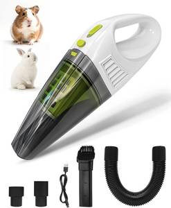 lot 22861 image: Guinea Pig & Rabbit Vacuum Cleaner Poop Extended Capacity Cordless Cleaner for Pet Cages   Tackle Daily Messes of Guinea Pig, Bunny, Bird, Reptile & Other Small Animals - White