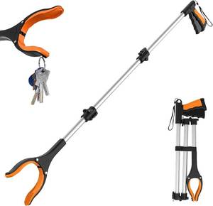 lot 22917 image: 43 Extra Long Grabber Tool, Foldable Grabbers for Elderly Grab It Reaching Tool with Rotating Jaw Magnets, 4 Wide Claw Opening Reacher Grabber Pickup Tool, Grabber Reacher Tool Heavy Duty