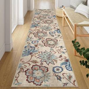 lot 22928 image: Beeiva Floral Kitchen Runner Rug Washable, 2.5x10 Vintage Runner Rug Ultra Thin Kitchen Rugs Non Slip, Paisley Foldable Beige Rug Stair Runner Carpet for Laundry Room Entryway