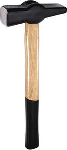 lot 22944 image: Blacksmiths Hammer 0000811-1000 Professional Metalworking Forging Tool Swedish Pattern Round Square Face Cross Peen Engineer Hammer with Wooden Handle Black Head (2.2 lbs1000g)