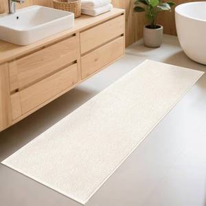 lot 18701 image: Bathroom Runner Rugs, Thin Absorbent Non-Slip Bath Mat, Quick Dry Low Pile Mats for Bathroom Floor Front of Bathtub,Shower Room,Sink,24 60,White