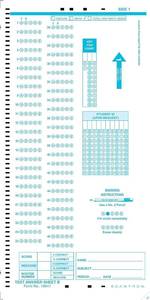 lot 18706 image: SCANTRON 19641 Answer Sheet B, 5.5 x 11 Inch, 2-Sided 100 Questions, 5 Response Choices, Sentry 2050 Compatible, White