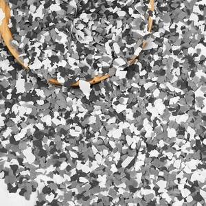 lot 18714 image: Taiyin 2.8 Kg 6.17 lb Blend Decorative Color Chips Epoxy Flakes for Garage Floor Blend Concrete Coatings Paint Chips for Wall Interior Exterior Basement(Black, White, Grey,2-4 mm)