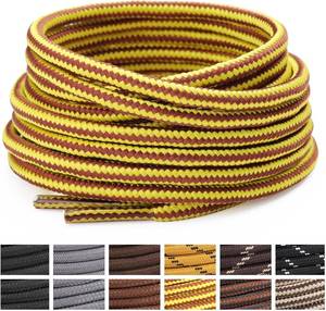 lot 18733 image: Stepace Round Shoelaces 2 Pairs Heavy Duty Boot Shoe Laces for Hiking Work Boots