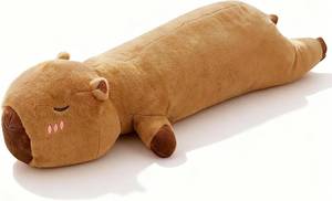 lot 18738 image: Capibara Plush, Cute Capibara Stuffed Animal,Long Capibara Body Pillow, Funny Plushies Soft Pillow Toy Gifts for Girls Boys 19.6 Inch