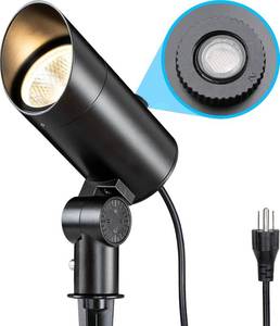lot 18741 image: SUNVIE 30W Spot Lights Outdoor 120V Dusk to Dawn Outdoor LED Spotlight Plug in with Photocell Sensor 3000K Waterproof Bright Flag Pole Light for Yard Tree Garden Landscape Lighting with Stake 6FT Cord