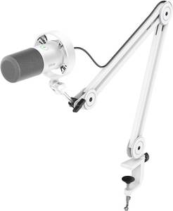 lot 18799 image: FIFINE Podcast XLRUSB Microphone Kit, Studio Dynamic Vocal Mic for Recording, Streaming, Voice-Over, PC Microphone with Boom Arm with Mute, Headphone Monitoring, Metal-AmpliTank K688T White