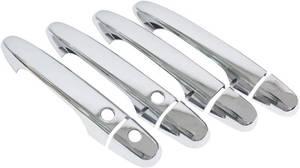 lot 18805 image: NewYall Chrome Exterior Door Handle Cover for Honda Civic 2012-2015 CR-V 2012-2016 Outer Front Rear Left Driver and Right Passenger Side
