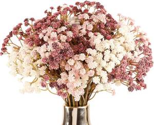 lot 18807 image: N&T NIETING Baby Breath Flowers Artificial Bulk, 10Pcs Fake Gypsophila Plants Bouquets Flowers Real Touch Faux Babies Breath Arrangement for Home Wedding Party Vase Decoration Fall Pink