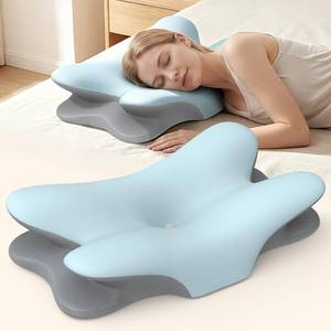 lot 18861 image: Besyodo Cervical Neck Pillow for Pain Relief - Ergonomic Side Sleeper Pillow for Neck Support, Memory Foam Pillows for Sleeping, Contour Pillow Bed Pillow for Back Stomach Sleepers