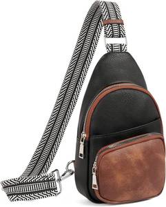 lot 18874 image: CLUCI Sling Bag for Women, Vegan Leather Fanny Pack Crossbody Bags for Women, Chest Bag With Guitar Strap