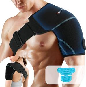 lot 18882 image: Comfytemp Shoulder Ice Pack Wrap Shoulder Brace, Gel Cold Compression Sleeve for Injuries Reusable Arm Rotator Cuff Pain Relief, Recovery Items for Women Men, 1 Gel Ice Pack