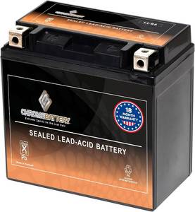 lot 18884 image: CB CHROMEBATTERY YTX14-BS 200CCA ATV Battery- Rechargeable, Factory sealed, Replacement for Honda TRX 500 420 450 350 300 Rubicon Foreman Rancher