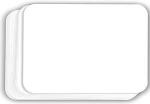 lot 22938 image: Hamilco White Cardstock Thick Paper - Blank Index Flash Note & Post Cards with Rounded Corners - Greeting Invitations Stationery 5 X 7 Heavy weight 100 lb Card Stock (100 Pack)