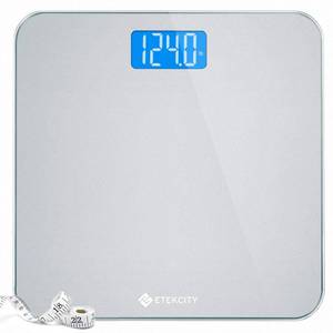 lot 22144 image: Etekcity Scale for Body Weight, Digital Bathroom Weighing Machine for People, Large and Easy-to-Read Backlight Display, Accurate with High Precision Measurements, Durable Tempered Glass, 400 lbs