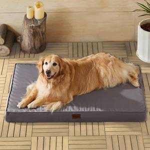lot 22146 image: BFPETHOME Outdoor Dog Beds for Large Dogs, Waterproof Dog Bed for Medium, Large, Extra Large Dogs, Orthopedic Pet Bed with Removable Washable Cover, Egg Crate Foam Pet Bed Mat. (36 x 27 in, Grey)