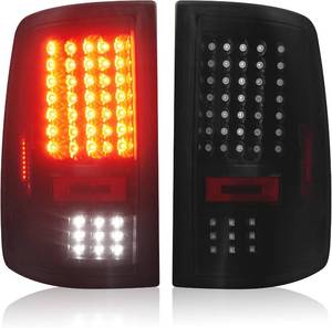 lot 22147 image: LED Tail Lights Fit for Dodge RAM 1500 2500 3500 2013-2018 Only Compatible with Original LED version, Rear Brake Lamp Taillights Assembly, Black Housing Smoked Lens
