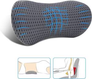 lot 22199 image: Lumbar Pillow, Memory Foam Lumbar Support Pillow for Office Chair and Car Seat, Back Support Pillow for Lower Back Pain Relief, Support Cushion Back Pillow for Sleeping, Driving, Resting