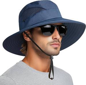 lot 22200 image: PFFY Sun Hats for Men Women Wide Brim Bucket Hat UPF 50 Outdoor Beach Hiking Fishing Hat