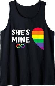 lot 22206 image: im hers shes mine matching for pride lesbian couples LGBTQ Tank Top 2XL