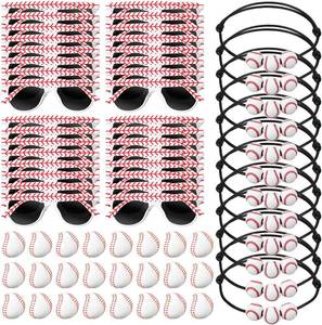 lot 22216 image: 72 Pcs Baseball Party Favors Bulk Baseball 2026 Senior Night Gifts, 24 Baseballs Glasses 24 Baseballs Stress Balls 24 Bracelet Team Rewards Sport Birthday Party Decor for Women Men