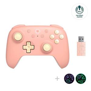 lot 23300 image: 8Bitdo Ultimate 2C Hall Effect Joysticks and Hall Triggers Wireless Controller for Windows PC and Android, with Remappable L4R4 Bumpers, Turbo function & Rumble vibration (Peach)