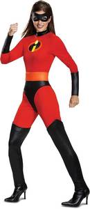 lot 23302 image: Disguise The Incredibles Mrs. Incredible Classic Costume, Official The Incredibles Adult Costume Size M (8-10)