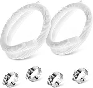 lot 23312 image: 1.25 Pool Hose Replacement for Intex Pump - 59 Long Hose for Intex Filter Pump 607, 637, 1.25 Pool Connection Hose for Above Ground Pools 330GPH 530GPH 1000GPH Filter Pump (2 Hoses with 4 Clamps)