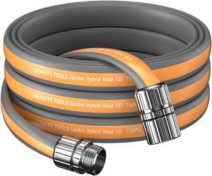 lot 23313 image: Giraffe Tools 25FT Garden Hose, 58 Lightweight Lay Flat Water Hose, No-Kink, Flexible Gardening Hose with Male to Female Aluminum Fitting, Customizable-Length Hose Pipe for Yard